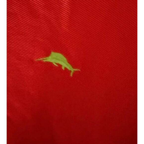 Tommy Bahama Polo Shirt Mens 2XL Red Performance Short Sleeve Slit Logo Collared - Picture 4 of 7
